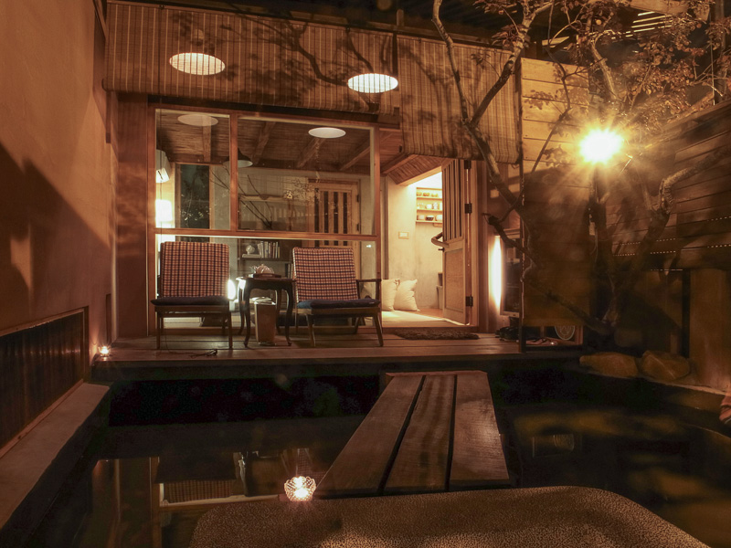 The veranda is a perfect place to sit and soak up the evening air.