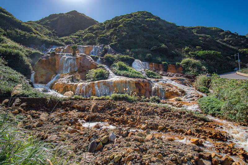 The Golden Waterfall in Jinguashi.