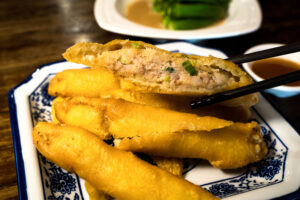 Deep-Fried Shrimp Roll. 