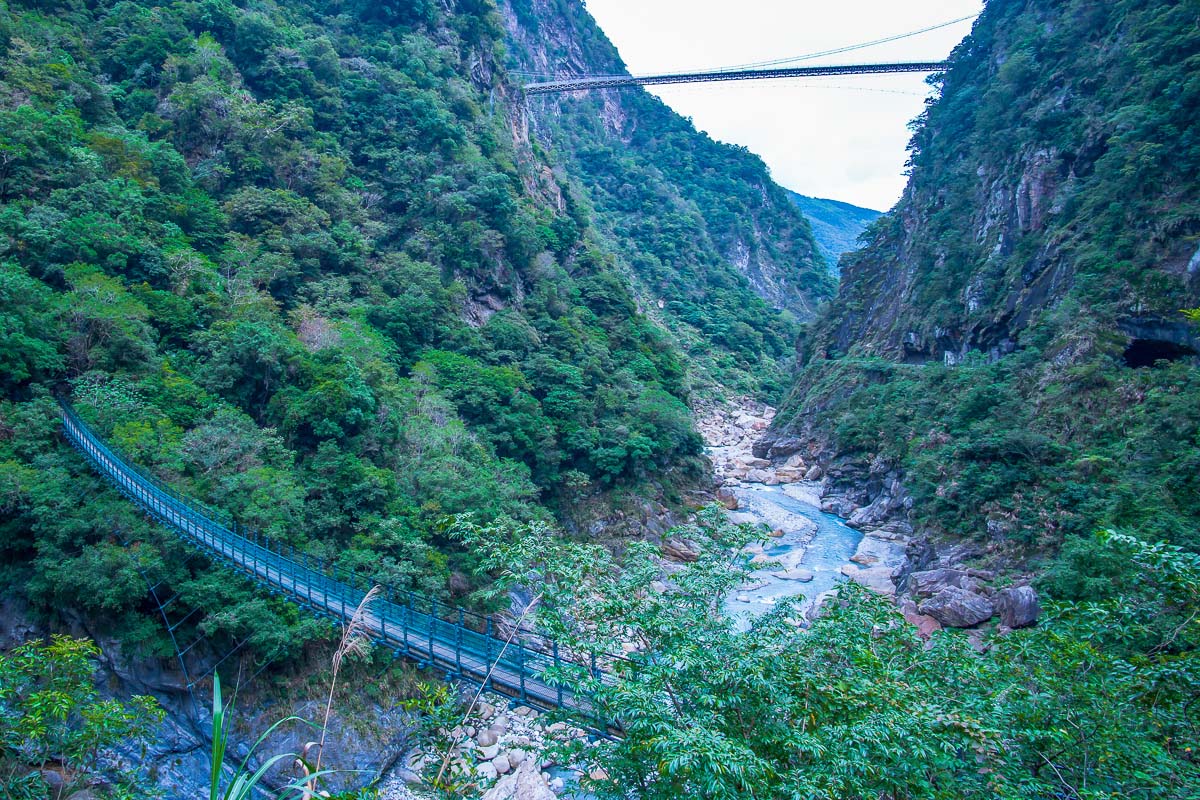 Suspension bridges are ubiquitous in Taroko National Park.