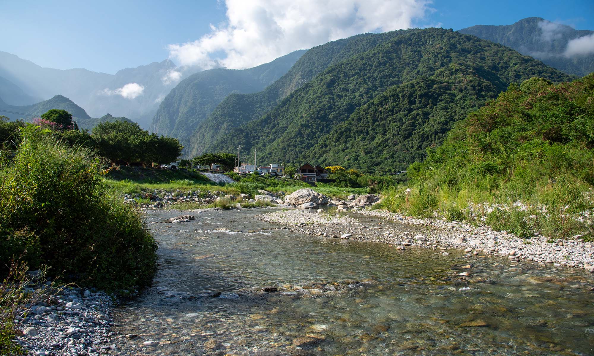 The Sanzhan River runs right through the Truku village of Pratan.