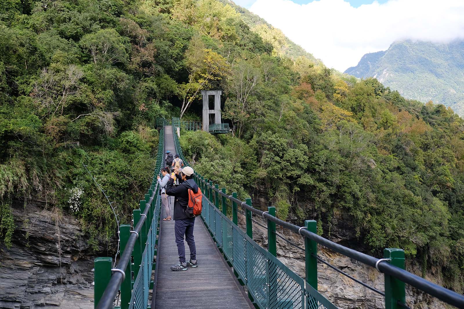 Shanfeng Suspension Bridge is the first of several suspension bridges along the Walami Trail.