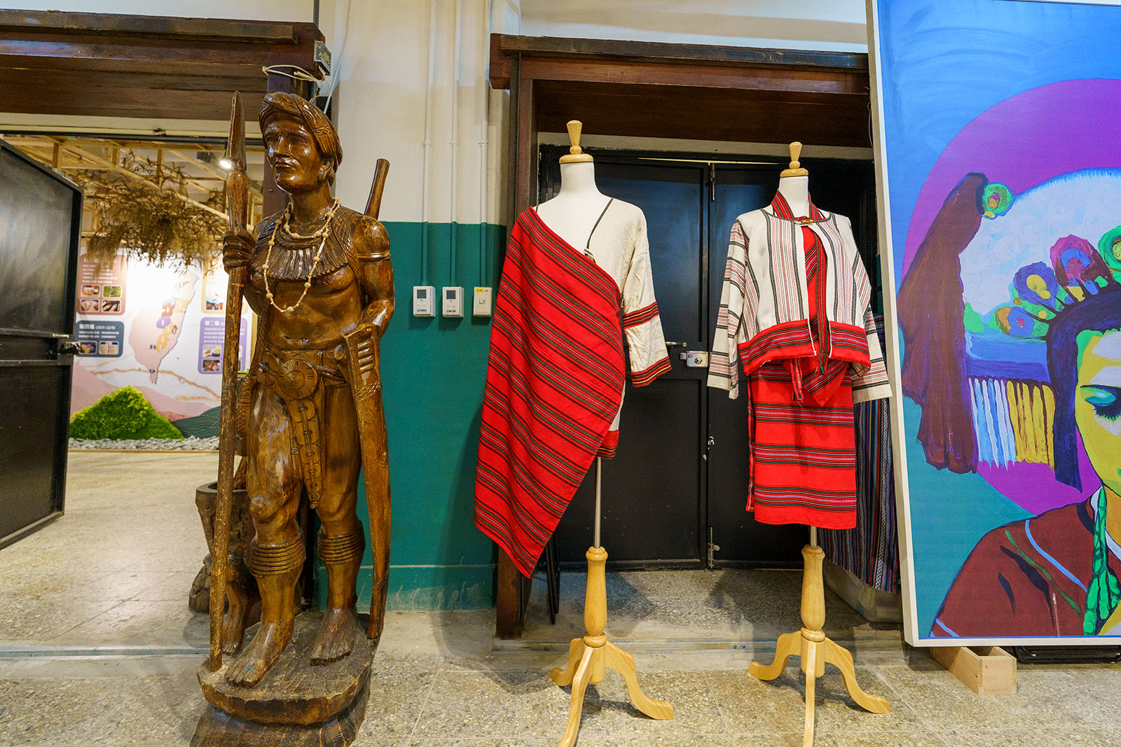 An exhibition on indigenous culture in Songshan Creative and Cultural Park.