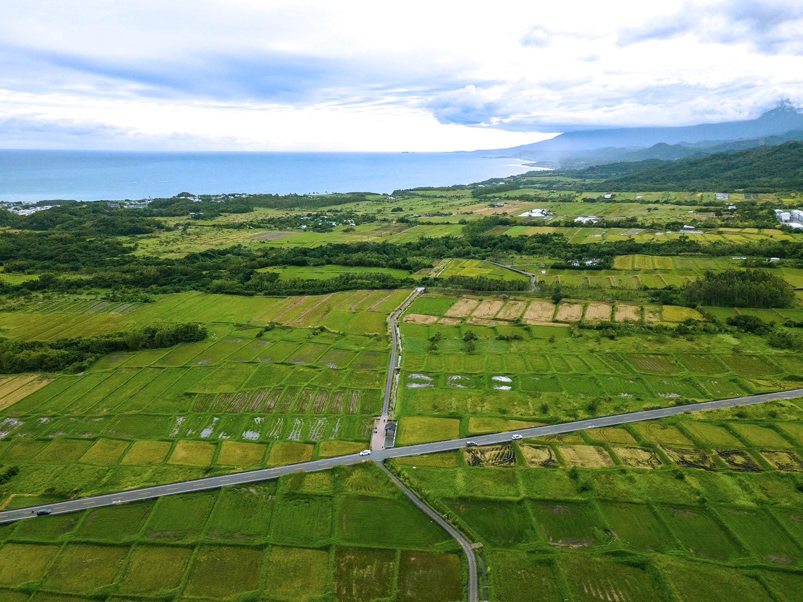 Terraced rice fields leading all the way down to the Pacific Ocean, this is the idyllic view from Changbin's Diamond Avenue.