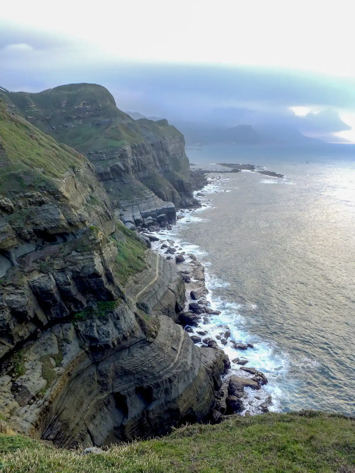 A view of the massive cliffs of the Bitou Cape.