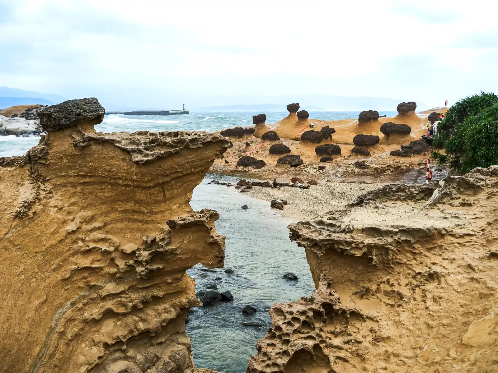 A view of a small cove in Yehliu Geopark.