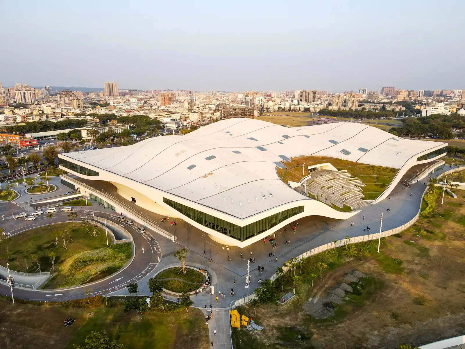 The outdoor amphitheater of Wuweiying seen from above.