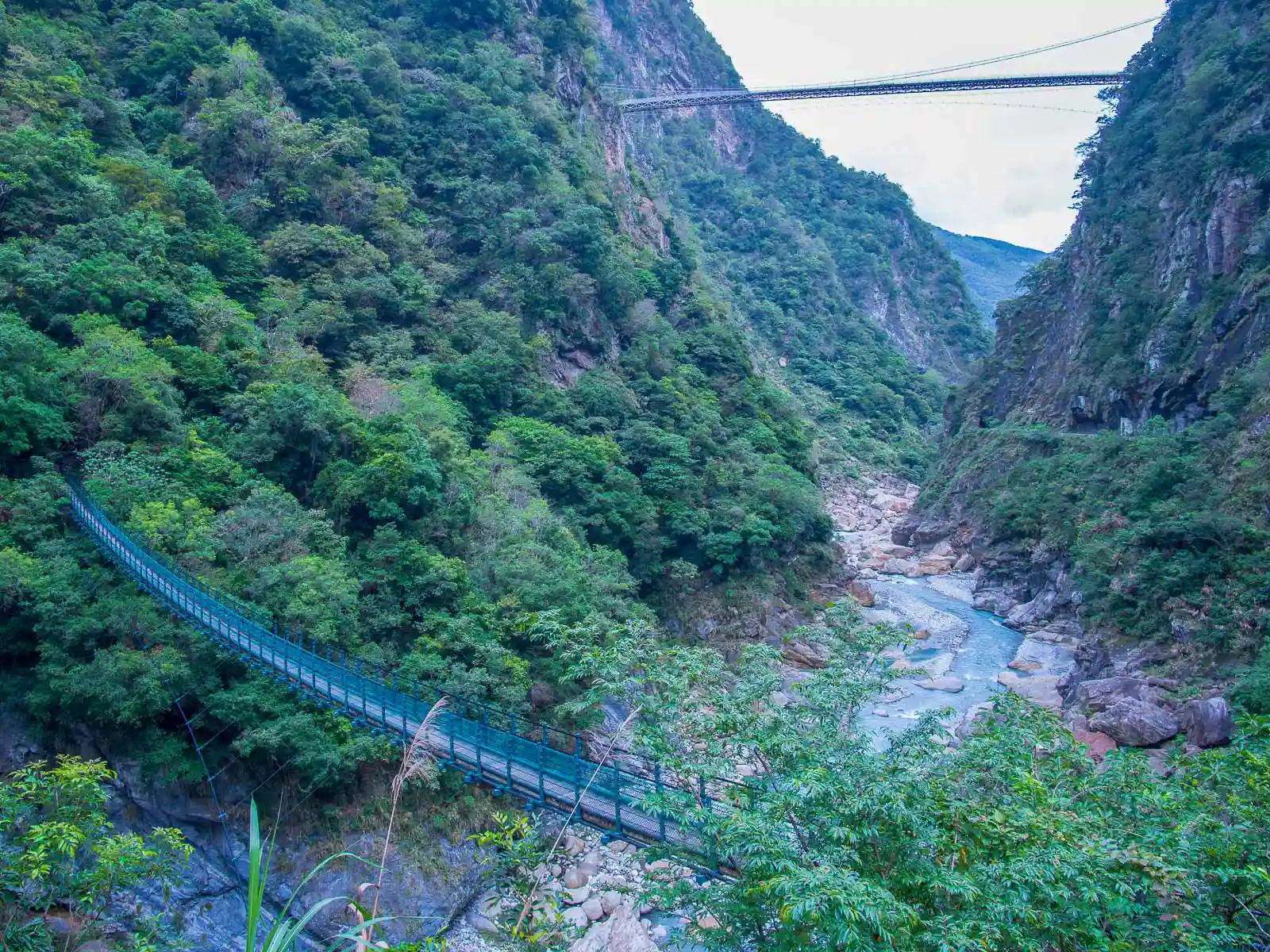 Suspension bridges are ubiquitous in Taroko National Park.